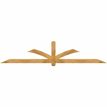 Ekena Millwork Redmond Rough Sawn Timber Gable Bracket, Western Red Cedar, 108"W x 22"H x 4"D x 4"F, 5/12 Pitch GBW108X22X0404RED00RWR